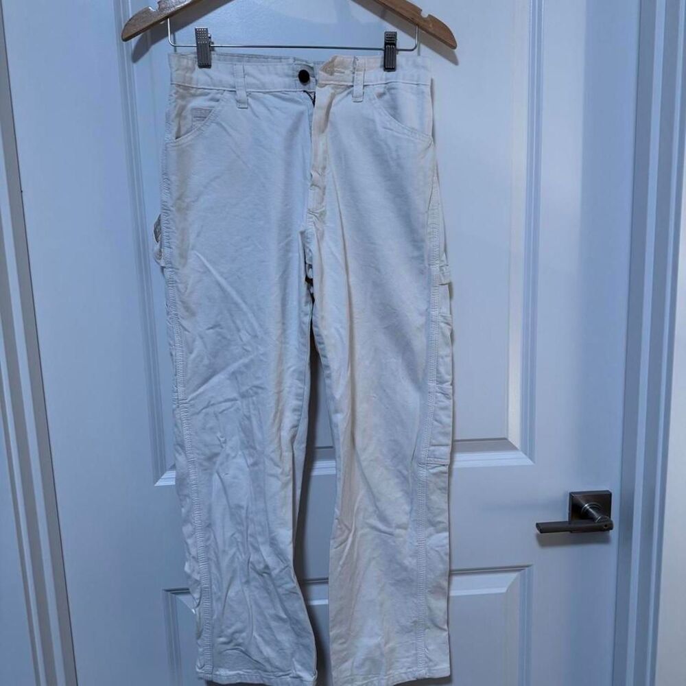 Dickies Women's White and Cream Trousers